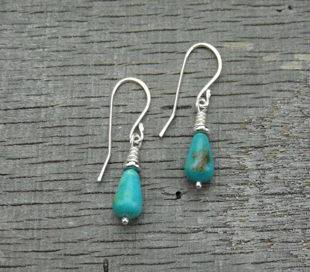 Dew Drop Turquoise Earrings B